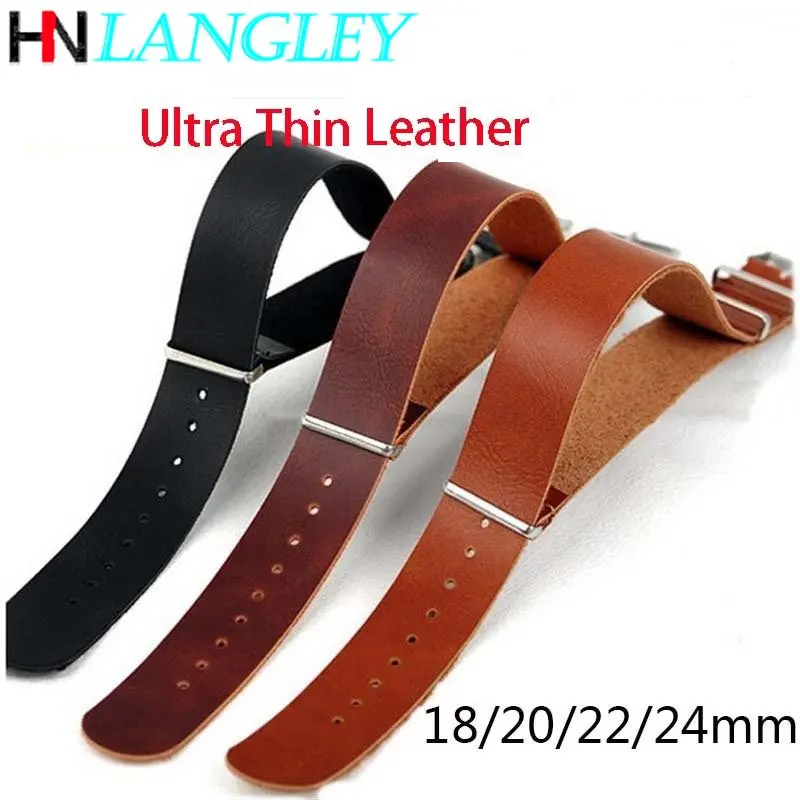 Nato Strap Nylon - 남녀공용 초박형 가죽 시계 밴드 스트랩,