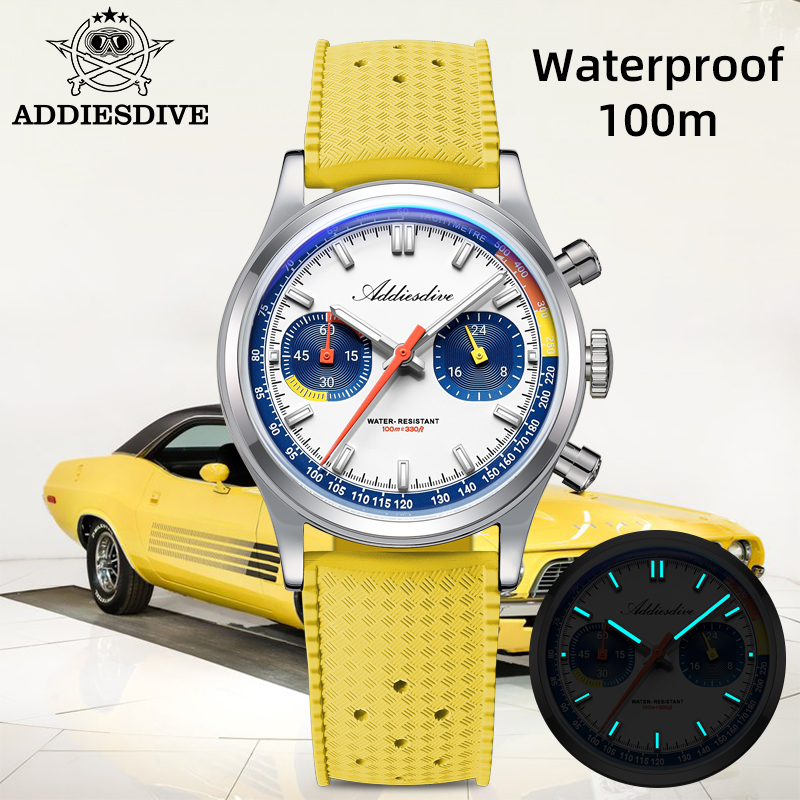 Rubber Strap Diver - ADDIESDIVE 패션 남성용 쿼츠 손목시계 VK64