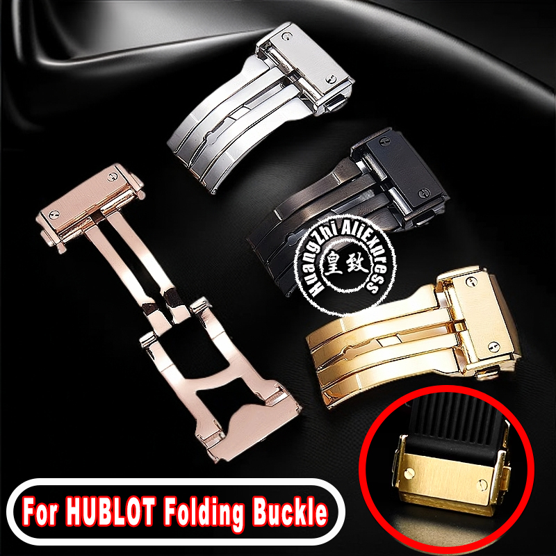 Leather Watch Band Men - Hublot Big Bang 남녀공용 솔리드 스테인리스