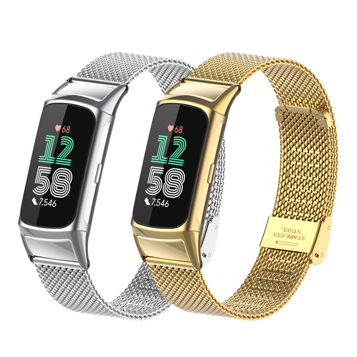 Mesh Strap Metal - Fitbit Charge 5/6 스테인리스 스틸 메쉬