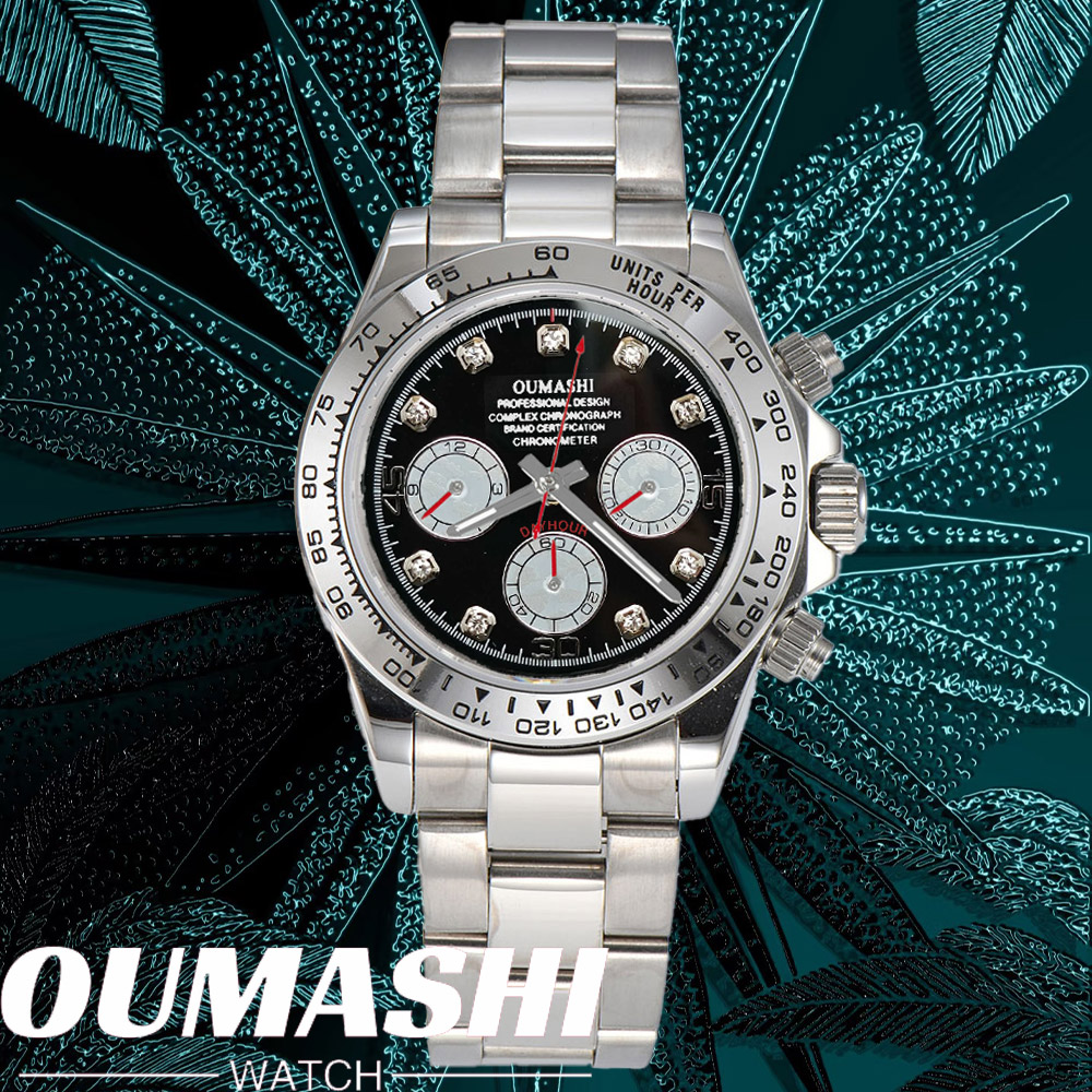 Stainless Bracelet Diver - 럭셔리 VK63 시계 39mm 쿼츠 크로노그래프