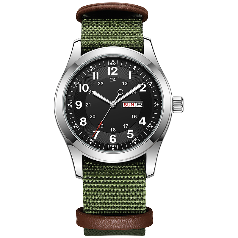 Canvas Strap Watch - 2026 남성용 42mm 야광 시계, 야광