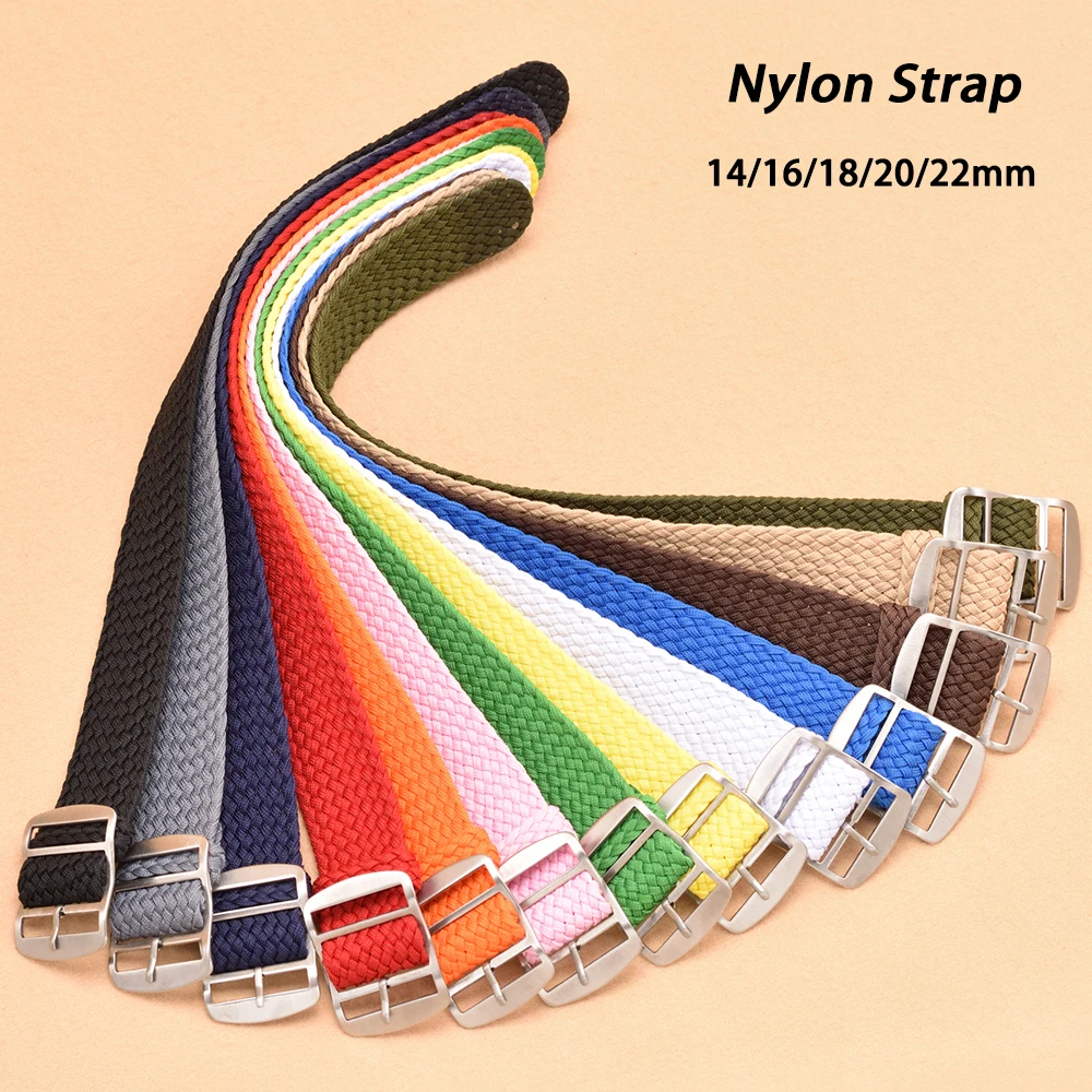 Perlon Strap Woven - 짠 나일론 시계 스트랩 14mm 16mm