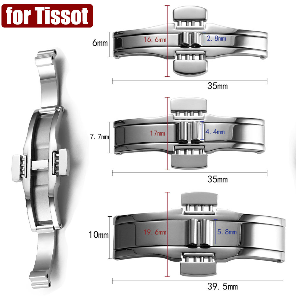 Butterfly Clasp Deployant - 티쏘 1853 T035617 T035439 시계 버클용