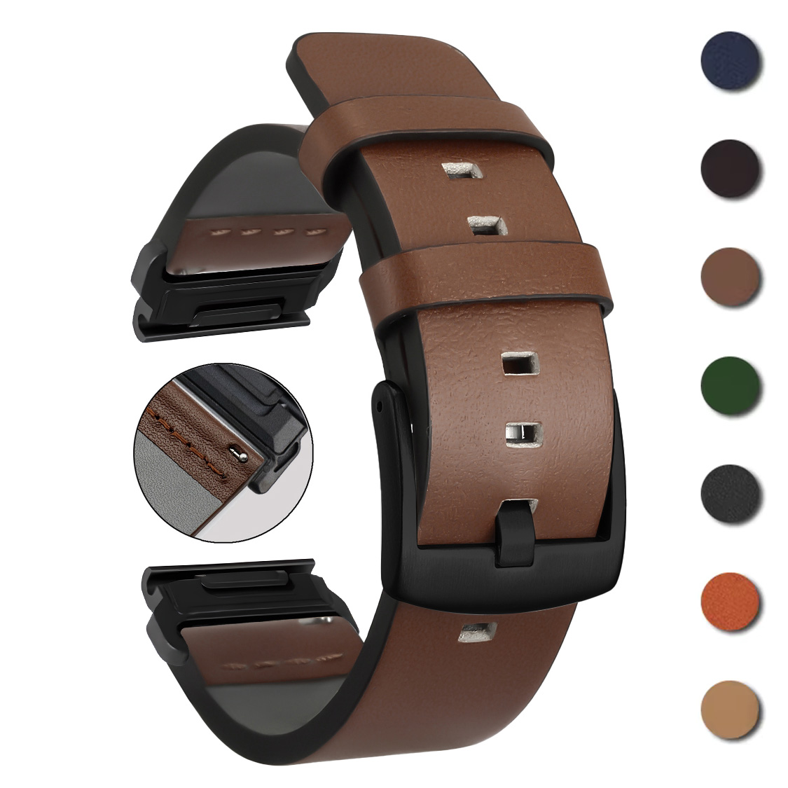 Leather Strap Quick Release - Garmin Fenix ​​8 E 7 7X