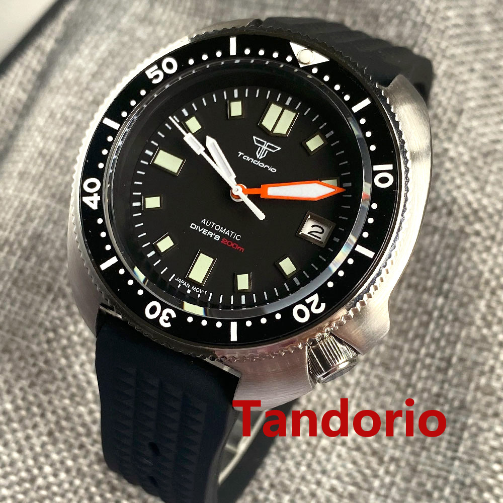 Rubber Strap Diver - Tandorio 44mm 일본 NH35/PT5000 무브먼트 자동