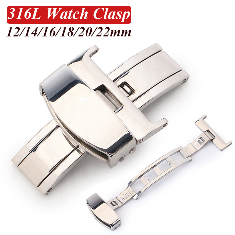 316L 스테인레스 스틸 나비 버클 시계 밴드 광택 버 - Butterfly Clasp Deployant 리뷰 및 가격
