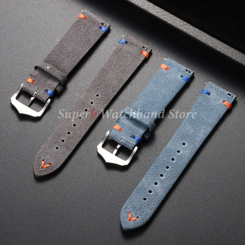 스웨이드 가죽 시계줄 18mm 20mm 22mm 빈티지 - Suede Strap Watch 리뷰 및 가격