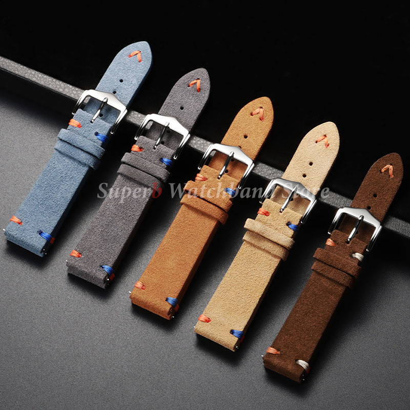 스웨이드 가죽 시계줄 18mm 20mm 22mm 빈티지 - Suede Strap Watch 리뷰 및 가격