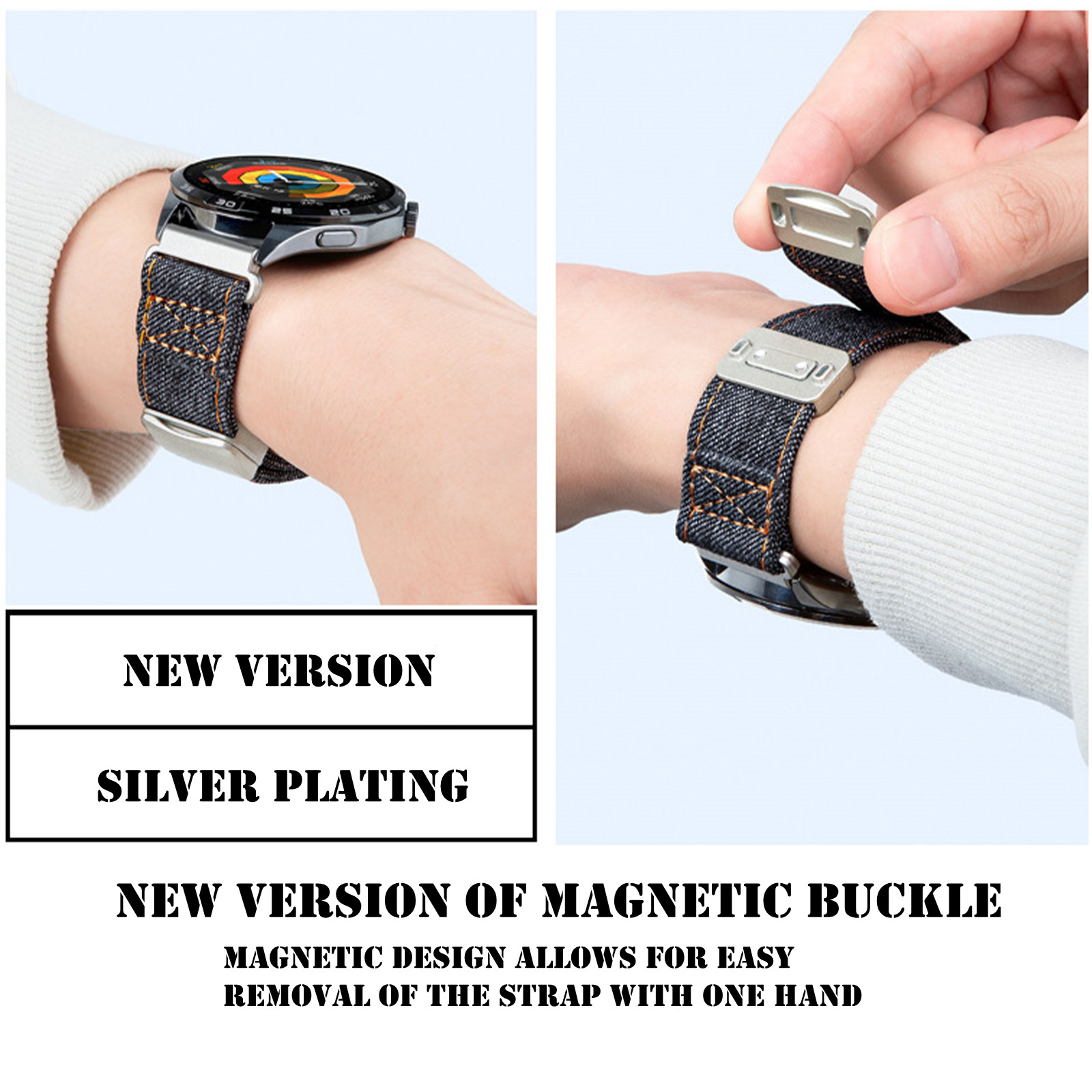 Amazfit Falcon 밴드용 자석 밴드, 부드럽고 - Canvas Strap Watch 리뷰 및 가격