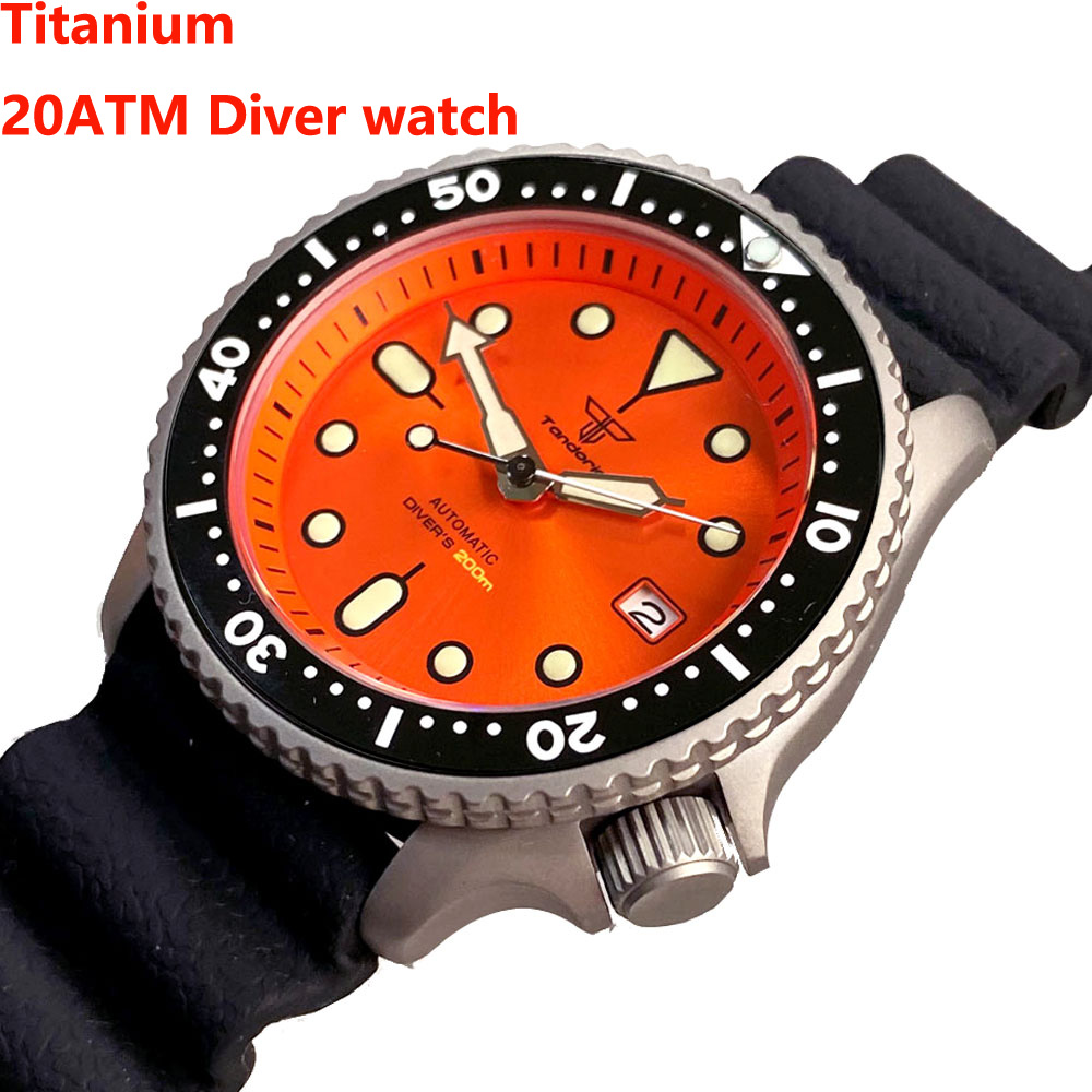 탄도리오 41mm 티타늄 NH35 남성용 시계 오렌지  - Rubber Strap Diver 리뷰 및 가격