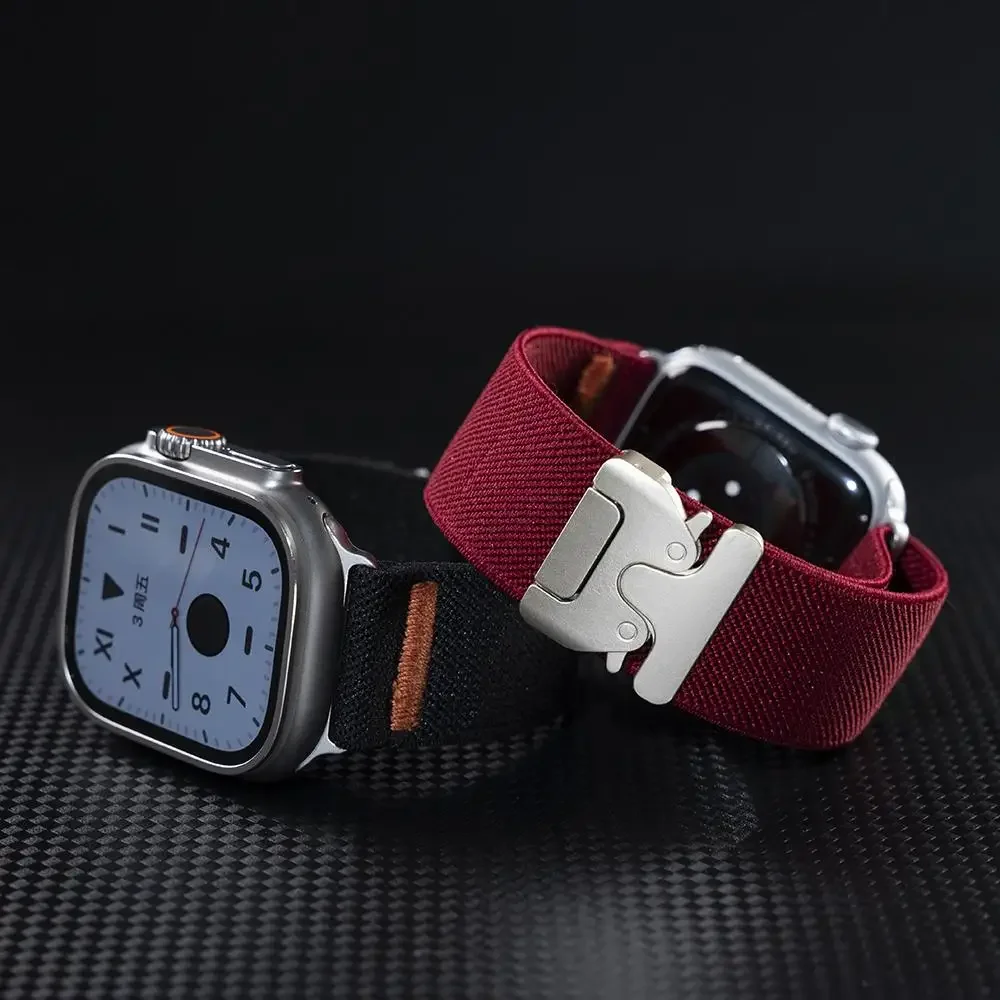 애플워치 나일론 스트랩 46mm 45mm 44mm 42 - Parachute Strap Elastic 리뷰 및 가격