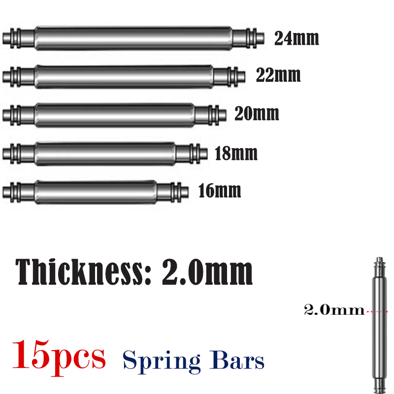 15pcs 시계 밴드 핀 2.0mm 직경 스트랩 스프링 - Spring Bar Tool Set 리뷰 및 가격