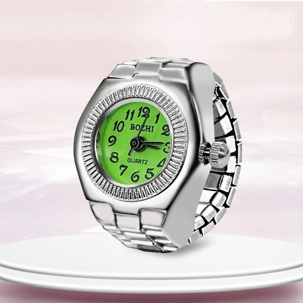 펑크 미니 손가락 시계 반지 합금 탄성 스트랩 시계 커 - Canvas Strap Watch 리뷰 및 가격