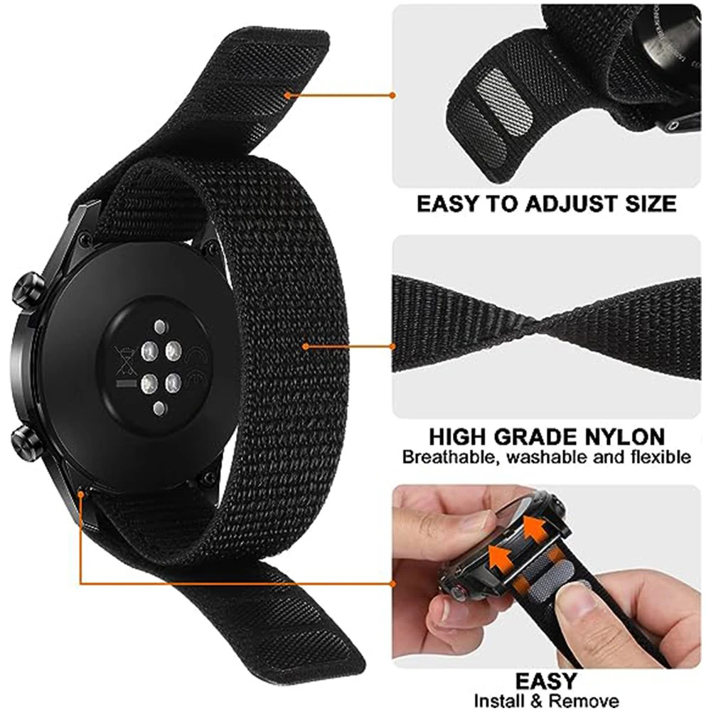 26/22mm 훅앤루프 나일론 시계 스트랩 (가민 페닉 - Sport Loop Velcro 리뷰 및 가격