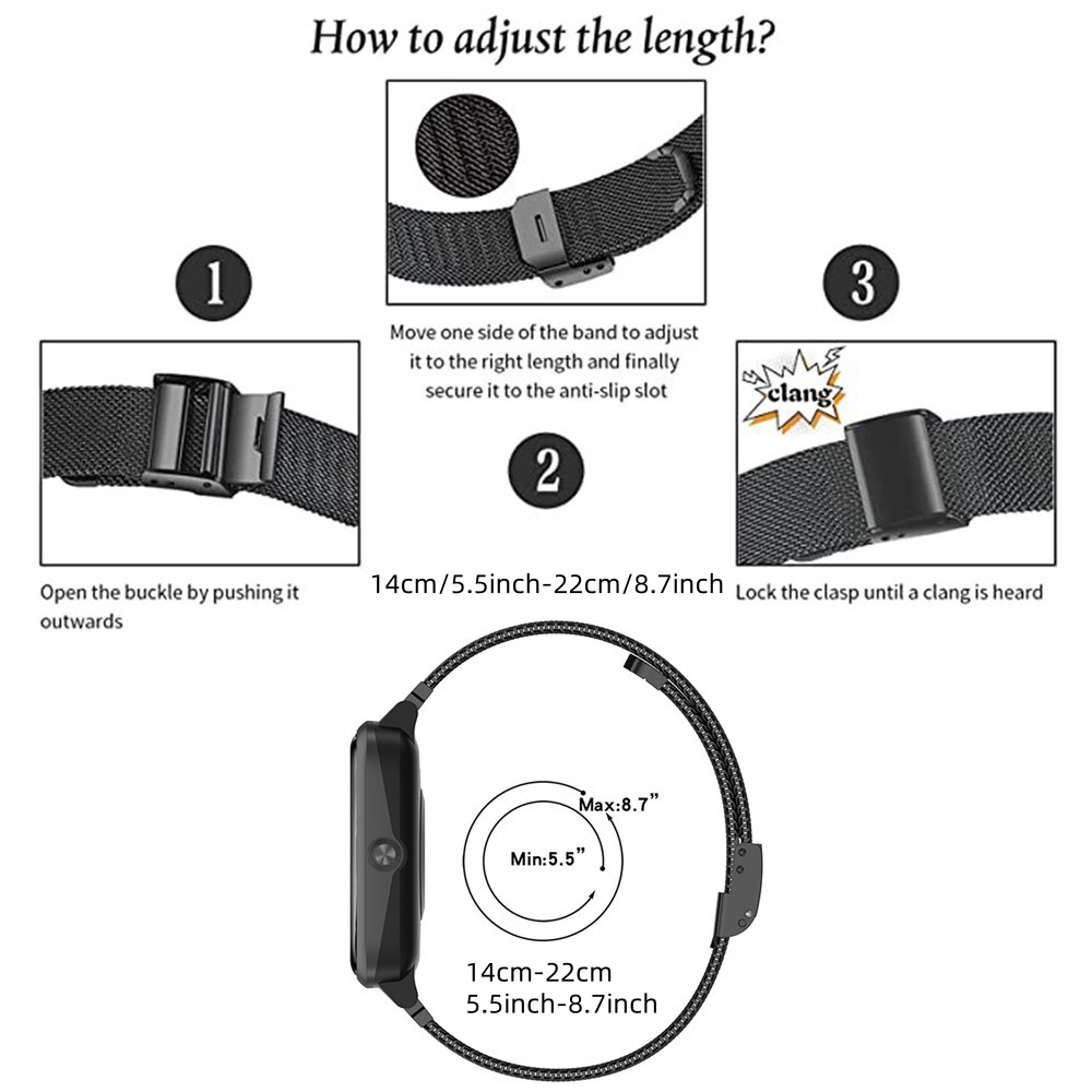 아너 워치 5 밴드용 메탈 밴드, 스테인리스 스틸 메쉬 - Mesh Strap Metal 리뷰 및 가격