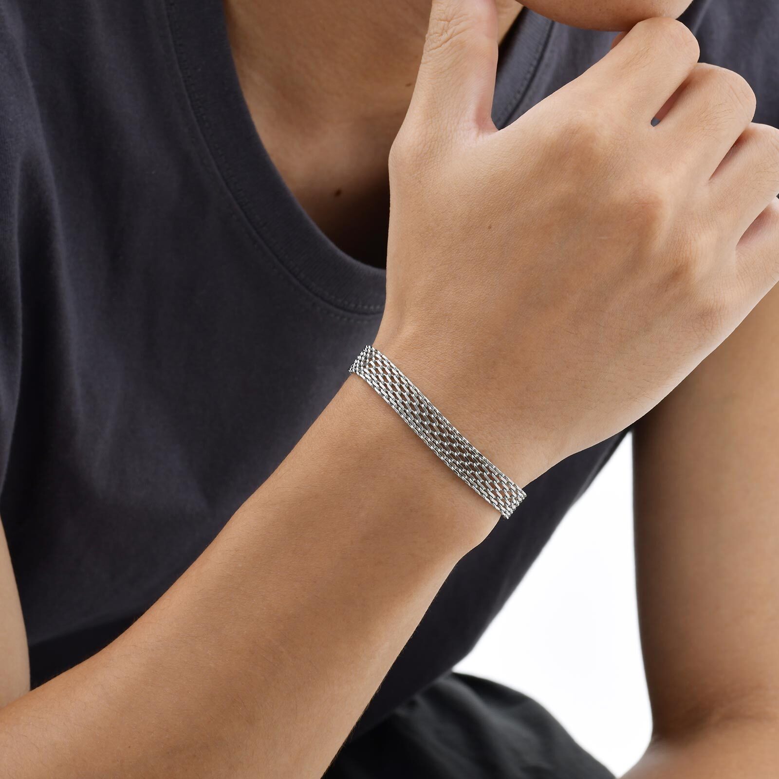 남자 소년을위한 3/8mm 메쉬 스트랩 체인 팔찌, 세 - Mesh Strap Metal 리뷰 및 가격