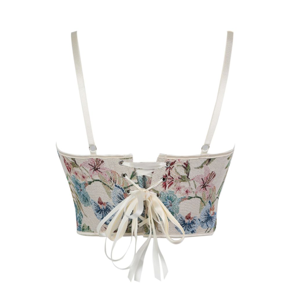 여성용 스파게티 스트랩 스윗하트 코르셋 빈티지 트로피컬 - Tropic Strap Vintage 리뷰 및 가격