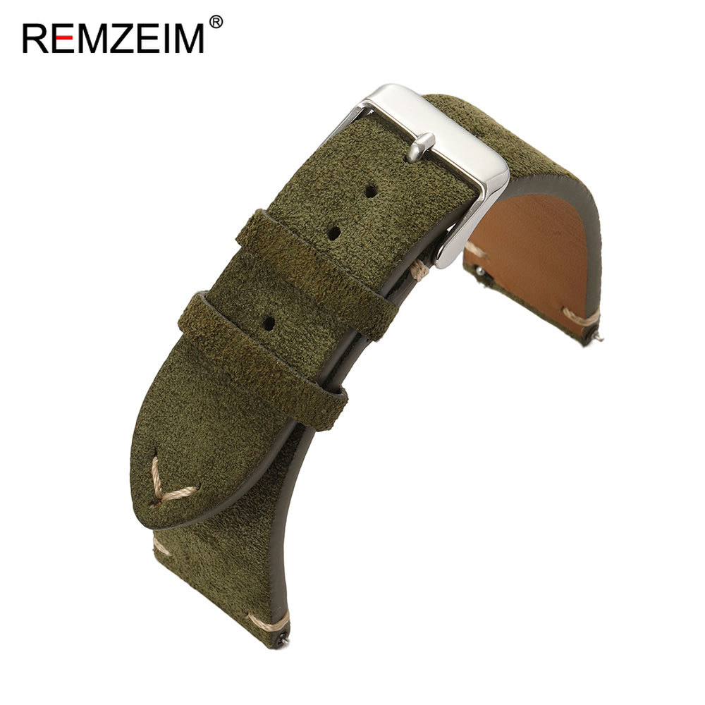 유니섹스 스웨이드 가죽 시계줄 18mm 20mm 22m - Suede Strap Watch 리뷰 및 가격