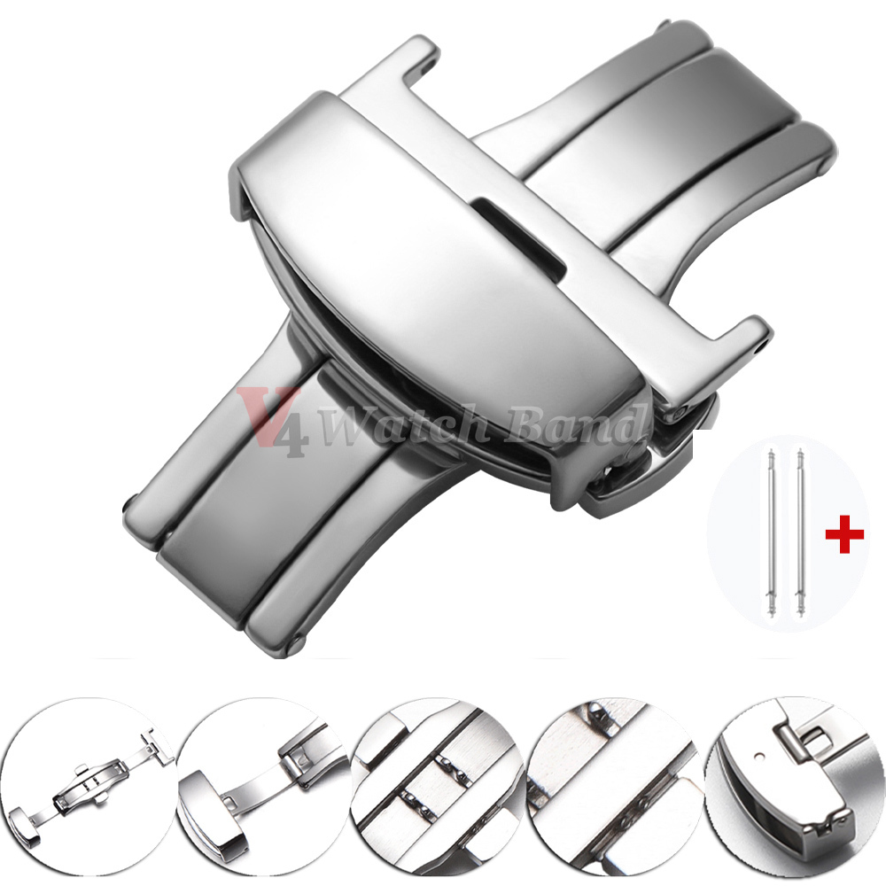 광택 무광택 더블 버튼 시계줄 버클 스테인리스 스틸 버 - Butterfly Clasp Deployant 리뷰 및 가격