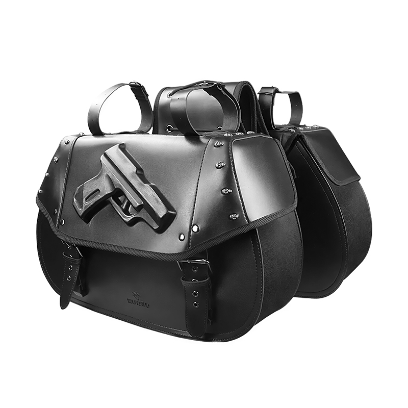 34L 유니버설 오토바이 PU 가죽 새들백, 펑크 건  - Leather Strap Quick Release 리뷰 및 가격