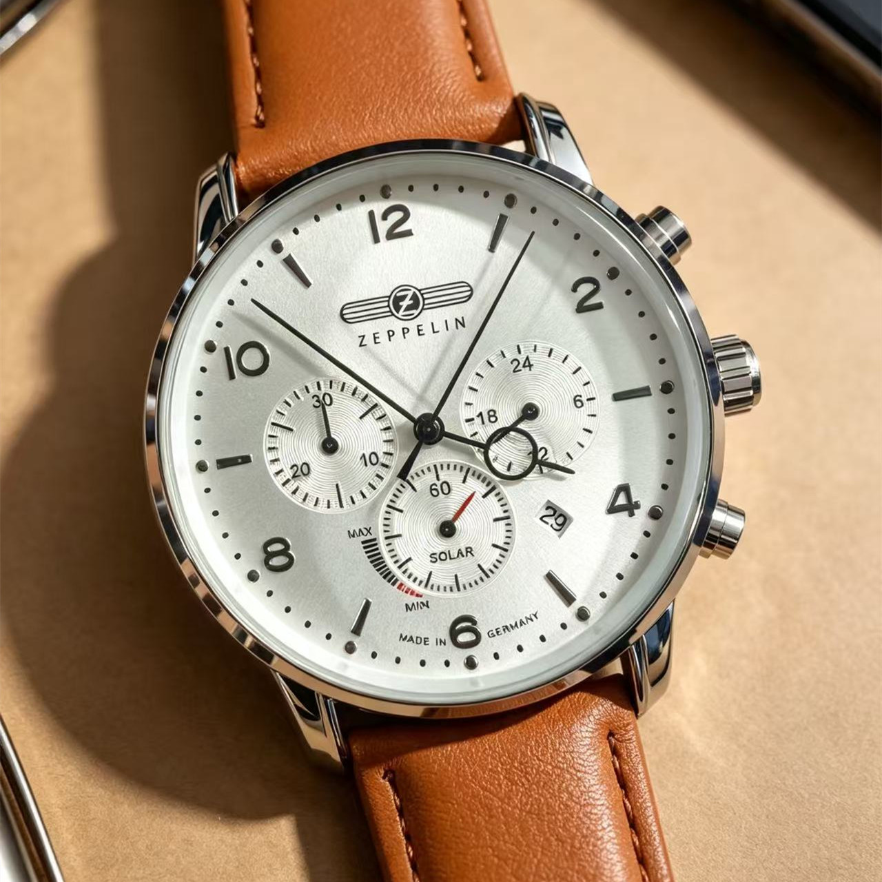 Zeppelin Airship 자동 날짜 남성용 케이스 - Leather Watch Band Men 리뷰 및 가격