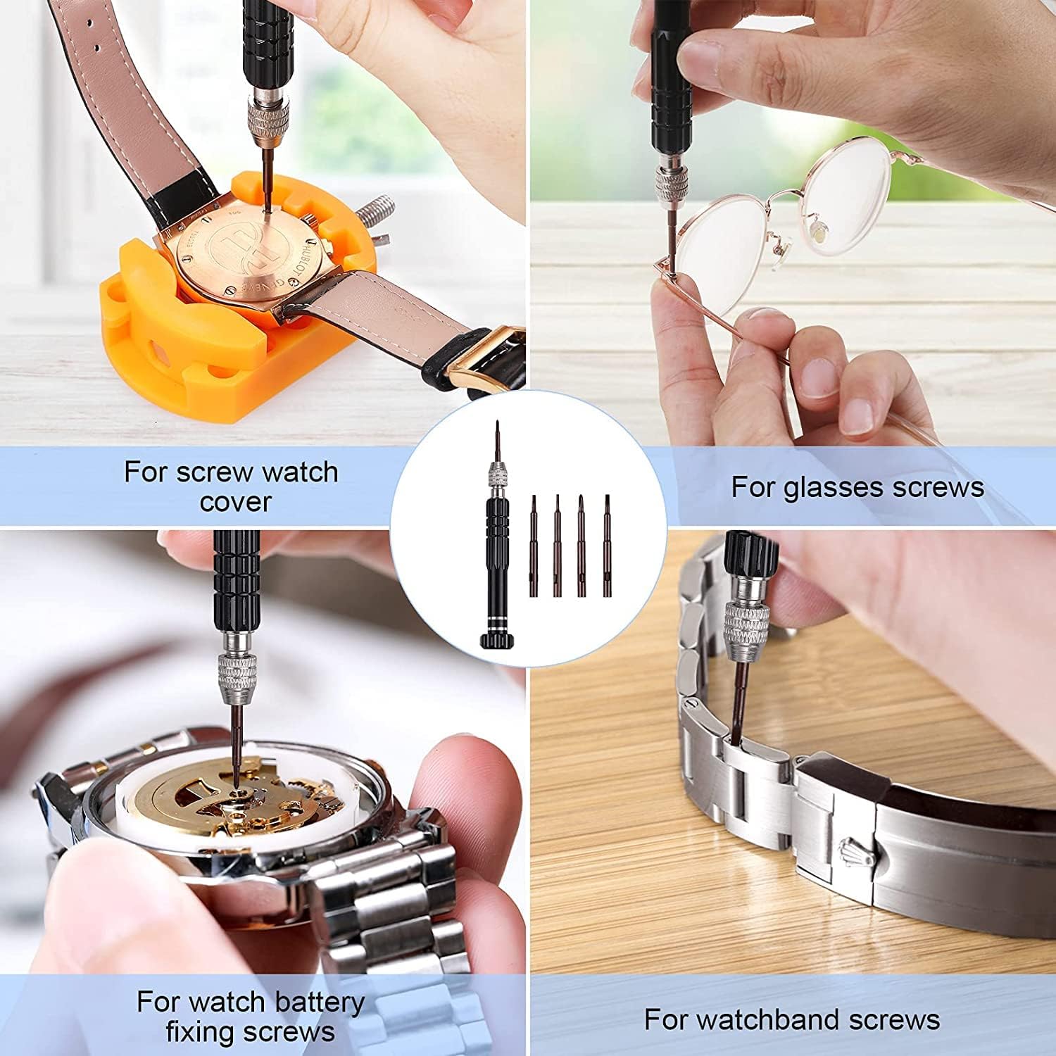 시계 배터리 교체 키트, 스크루 드라이버 시계 케이스  - Spring Bar Tool Set 리뷰 및 가격