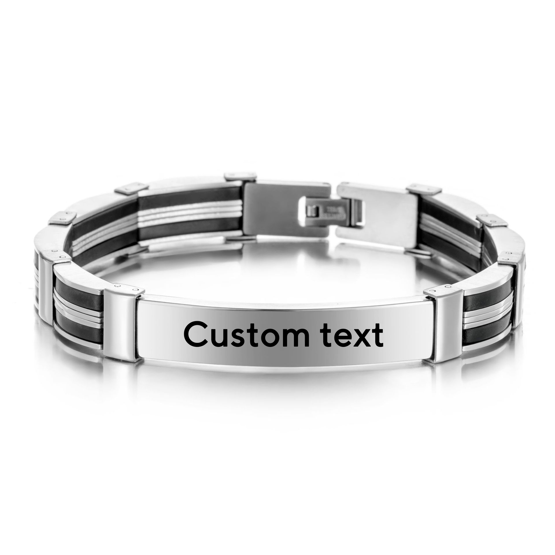 펑크 커스텀 텍스트 네임 남성용 스테인리스 스틸 팔찌  - Silicone Band Women 리뷰 및 가격