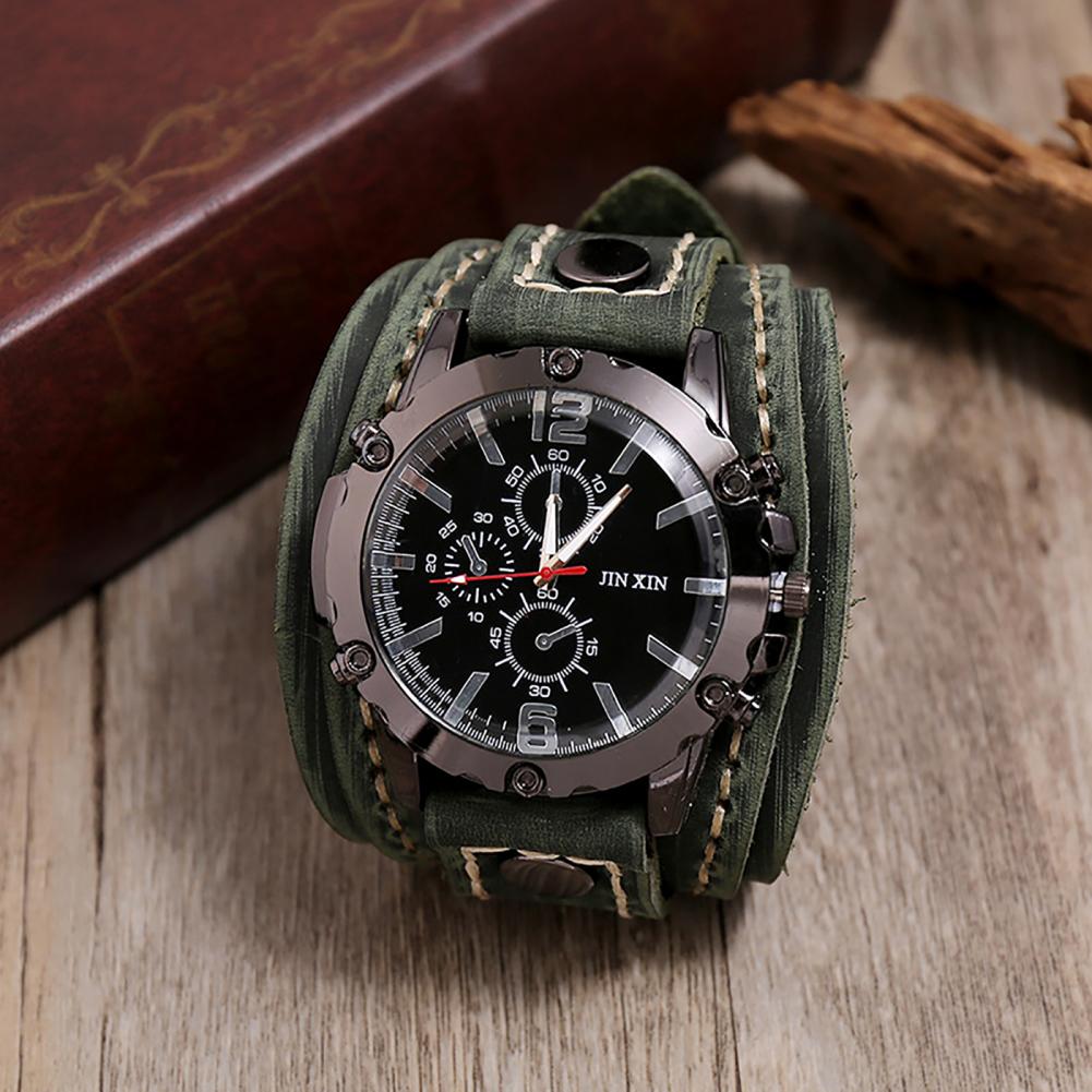 레트로 망 쿼츠 시계 라운드 다이얼 정확한 조절 멋진  - Leather Watch Band Men 리뷰 및 가격