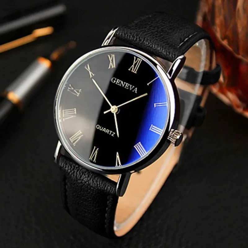 유명 브랜드 남자 쿼츠 시계 비즈니스 캐주얼 패션 학생 - Leather Watch Band Men 리뷰 및 가격