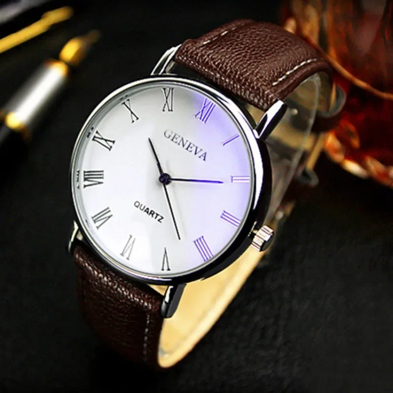 유명 브랜드 남자 쿼츠 시계 비즈니스 캐주얼 패션 학생 - Leather Watch Band Men 리뷰 및 가격
