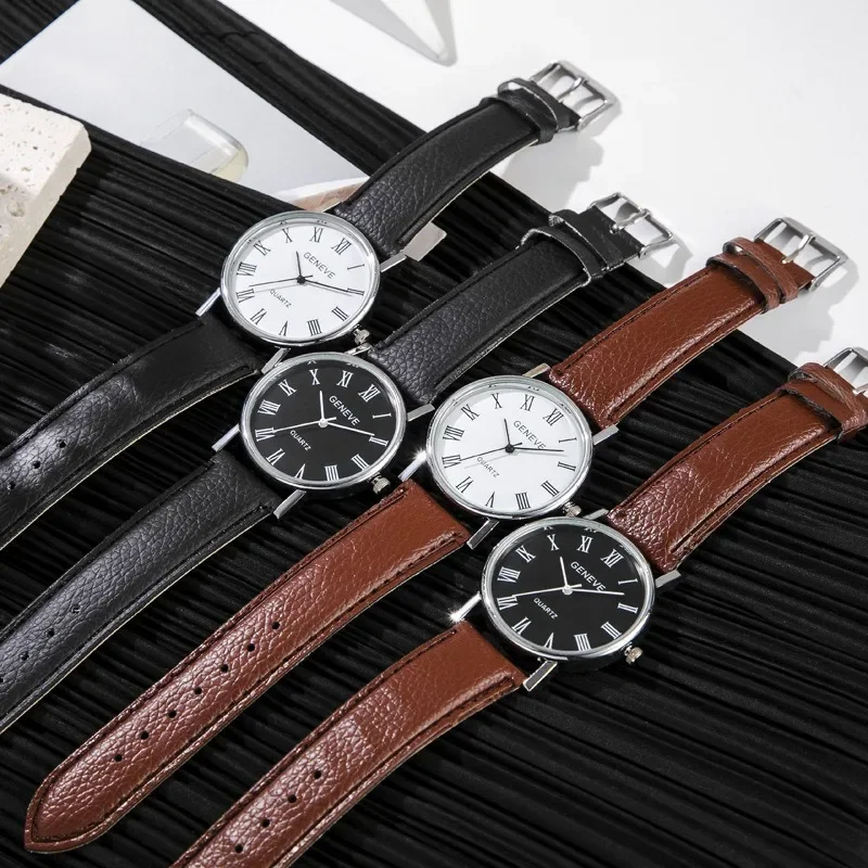 유명 브랜드 남자 쿼츠 시계 비즈니스 캐주얼 패션 학생 - Leather Watch Band Men 리뷰 및 가격