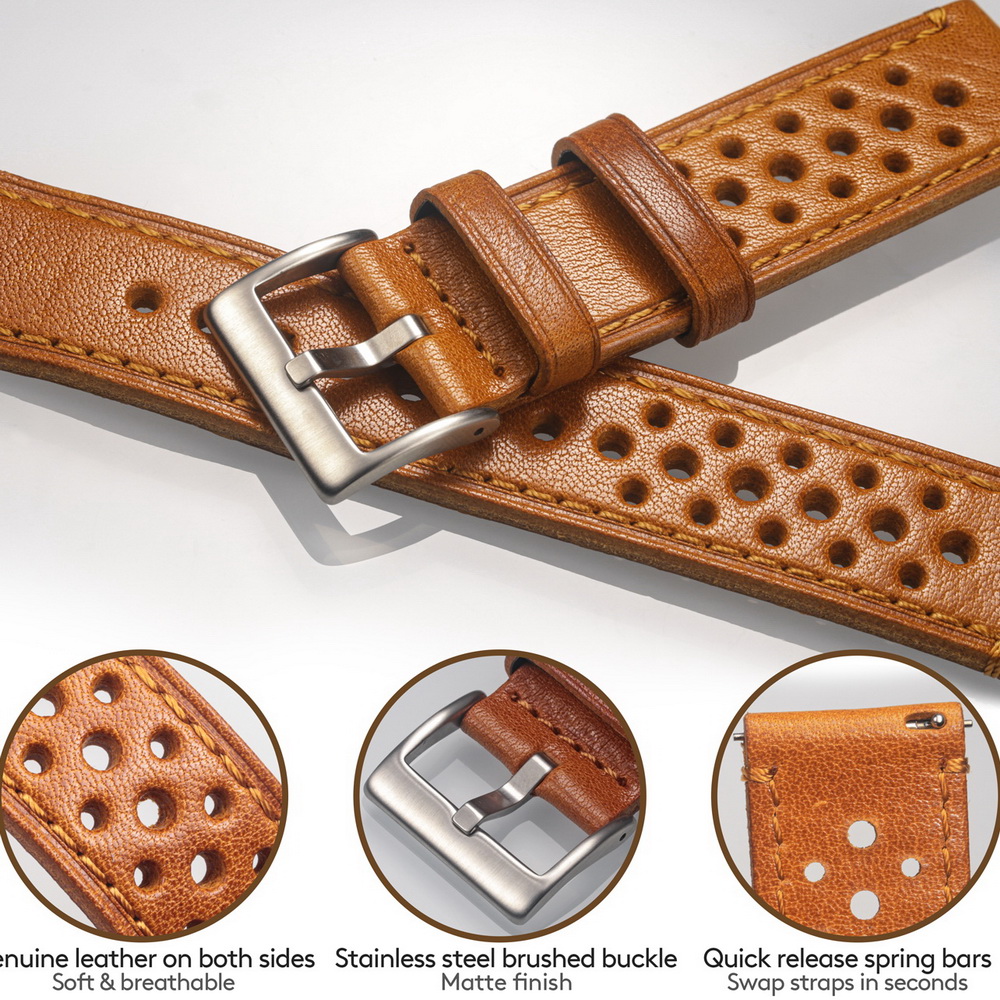 Hemsut 소가죽 시계 밴드 퀵 릴리스 부드러운 통기 - Leather Strap Quick Release 리뷰 및 가격