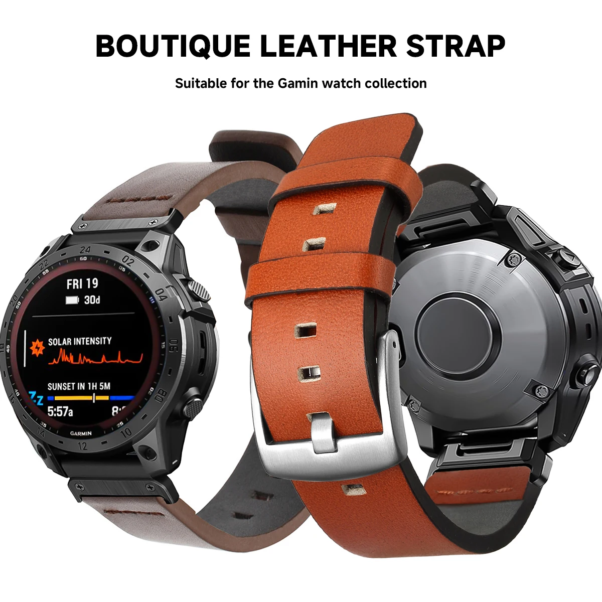 Garmin Fenix ​​8 E 7 7X 6X 6 5 - Leather Strap Quick Release 리뷰 및 가격