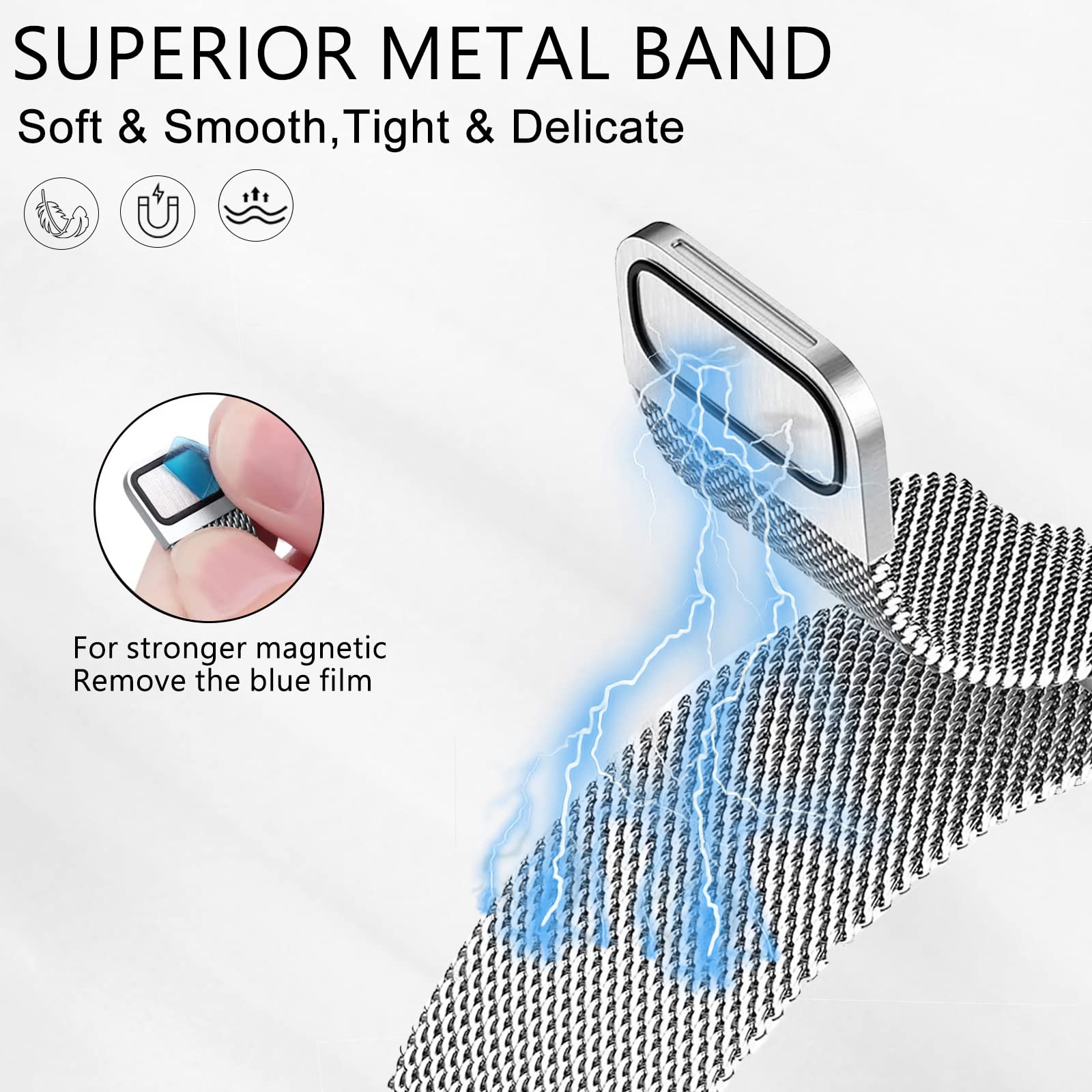 Fitbit 충전용 밀라노 루프 6 5 밴드 교체 충전 - Milanese Loop Magnetic 리뷰 및 가격