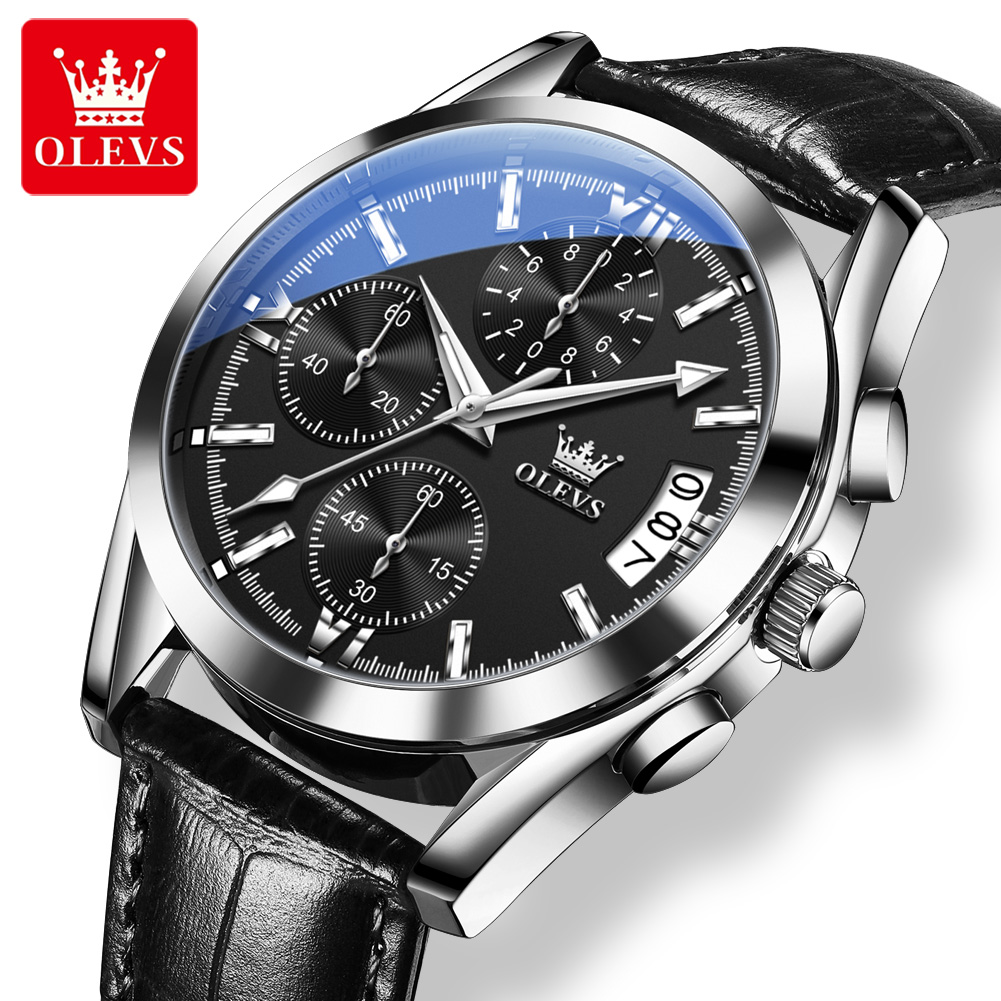 OLEVS 최고급 브랜드 남성 시계 가죽 스트랩 캘린더 - Leather Watch Band Men 리뷰 및 가격